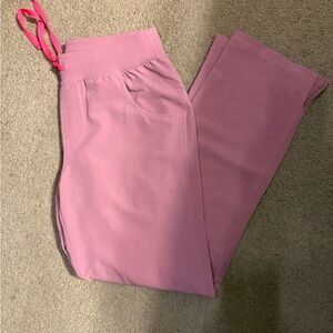 Figs Rose Pink Drawstring Pants